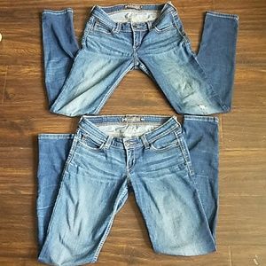 2 pair Levis Demi Curve Low Rise Skinny Jeans